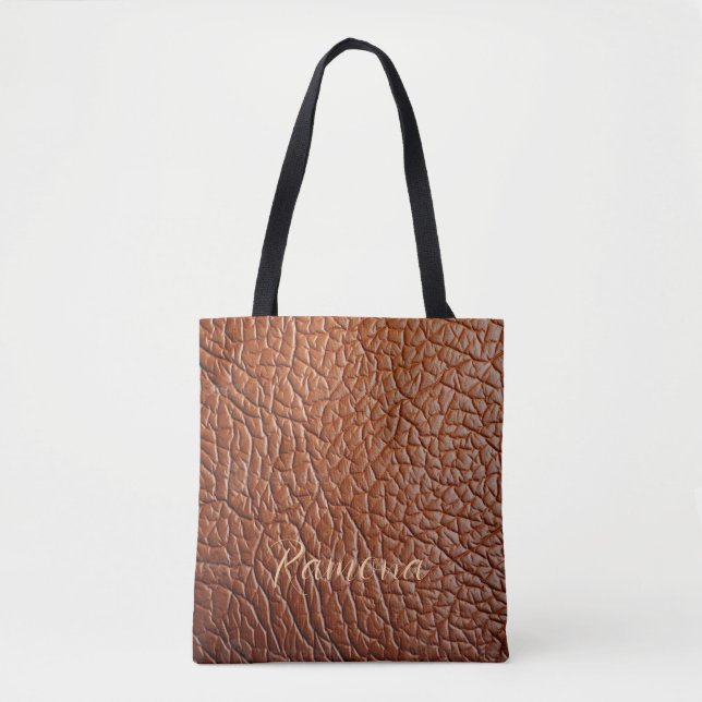 The Leather Look/Personalized Tote Bag (Front)