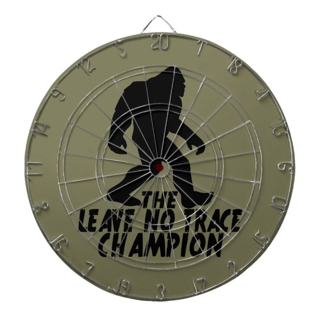 The Leave No Trace Champion Funny Bigfoot Dart Board (Front)