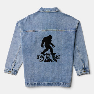 The Leave No Trace Champion Funny Bigfoot Denim Jacket