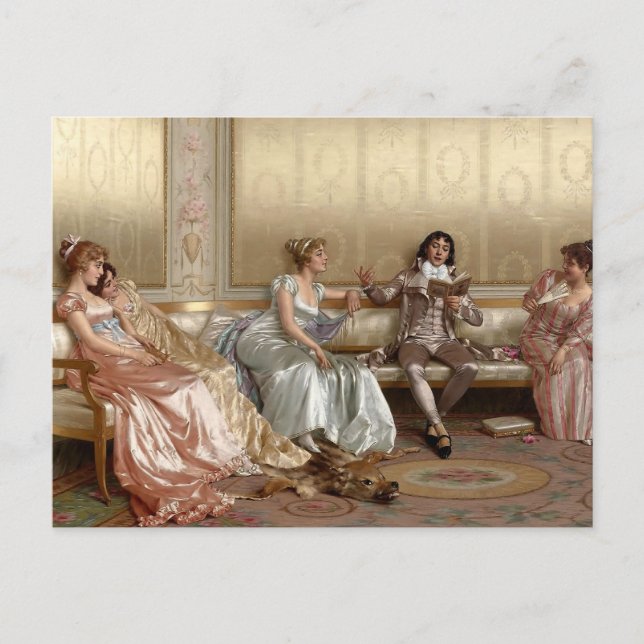 The Lecture by Vittorio Reggianini Postcard (Front)