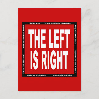 The Left is Right Postcard