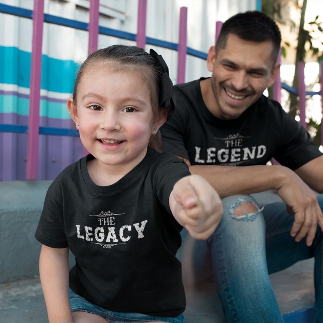 The Legacy Father's Day Girls' Black T-Shirt (Creator Uploaded)