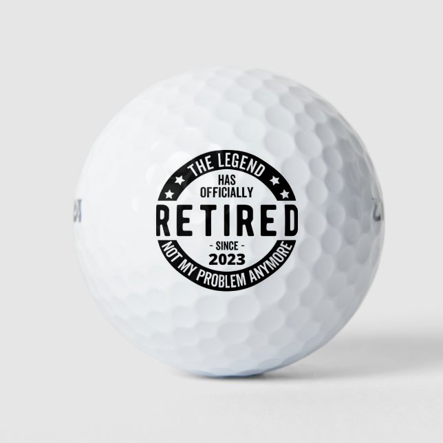 the legend has officially retired 2023, the legend golf balls (Front)