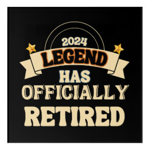 The legend has officially retired acrylic print