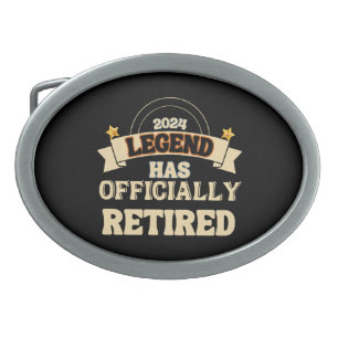 The legend has officially retired belt buckle