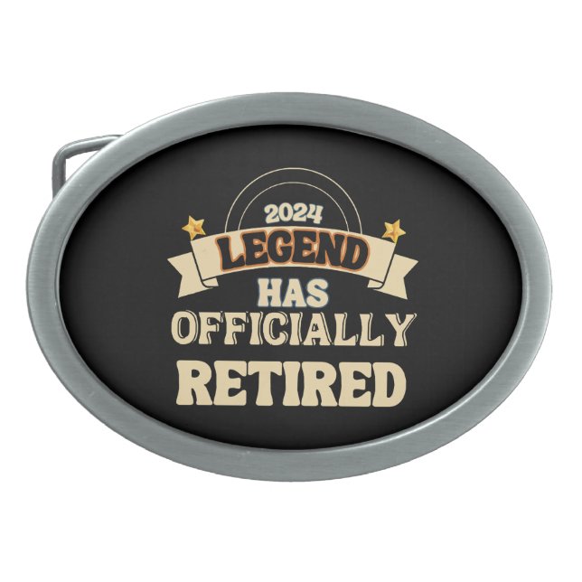 The legend has officially retired belt buckle (Front)