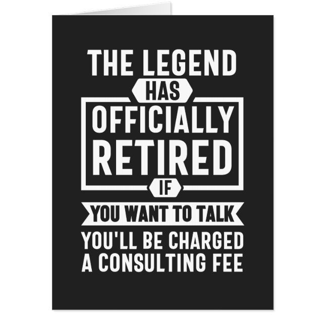 the legend Has Officially Retired Card (Front)