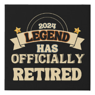 The legend has officially retired faux canvas print