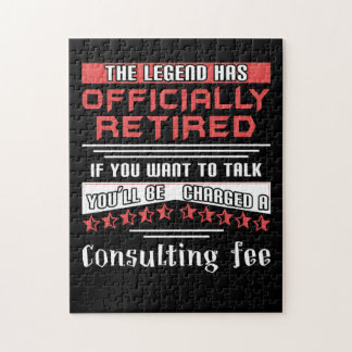 The Legend Has Officially Retired Funny Retirement Jigsaw Puzzle
