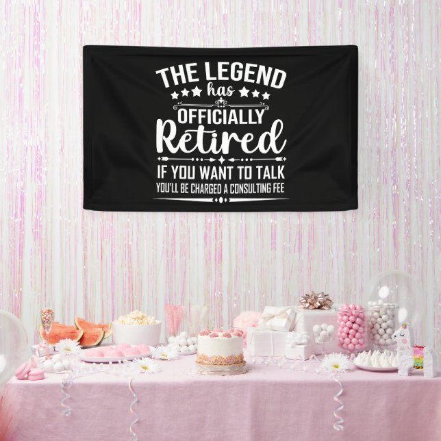 The legend has officially retired fuuny retirement banner (Party)