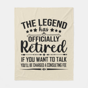 The legend has officially retired fuuny retirement fleece blanket