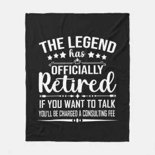 The legend has officially retired fuuny retirement fleece blanket