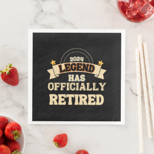 The legend has officially retired paper dinner napkins