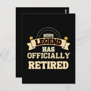 The legend has officially retired postcard