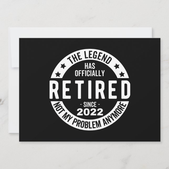 The Legend Has Officially Retired, Retired 2022 Announcement (Front)