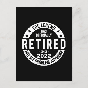 The Legend Has Officially Retired, Retired 2022 Postcard