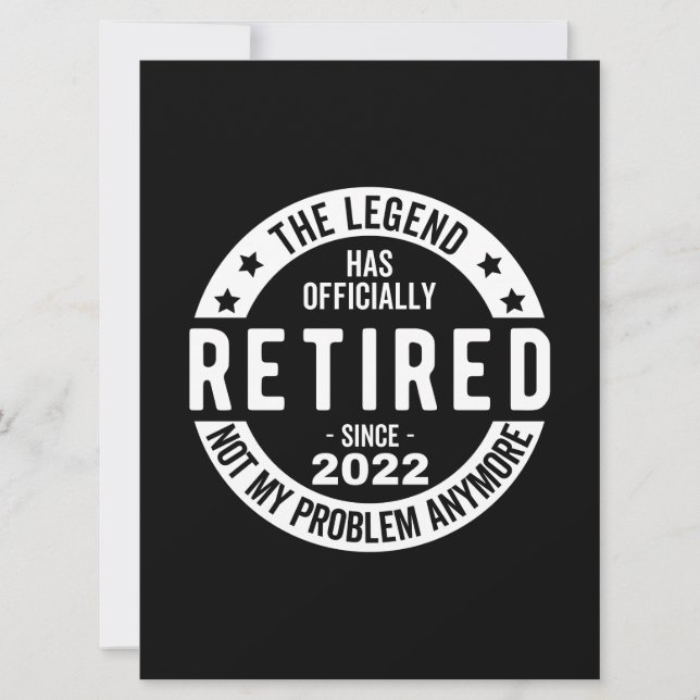 The Legend Has Officially Retired, Retired 2022 Save The Date (Front)