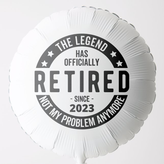 The Legend Has Officially Retired, Retired 2023 Balloon (Front)