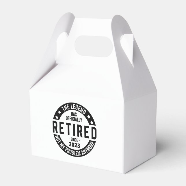 The Legend Has Officially Retired, Retired 2023 Favor Boxes (Front Side)