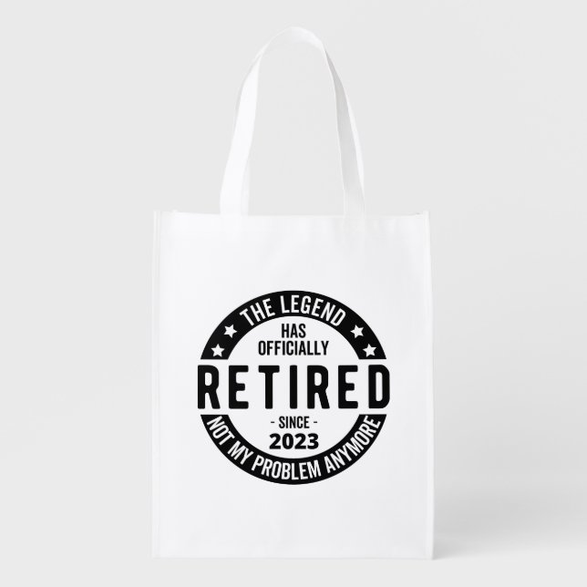 The Legend Has Officially Retired, Retired 2023 Grocery Bag (Front)