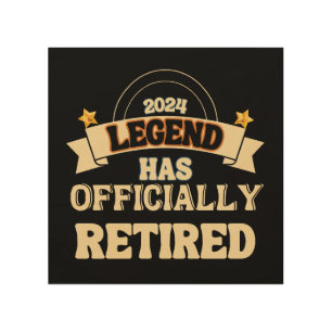 The legend has officially retired wood wall art