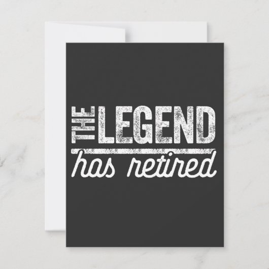 the legend has retired (Front)