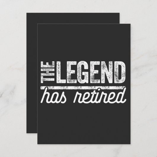 the legend has retired (Front/Back)