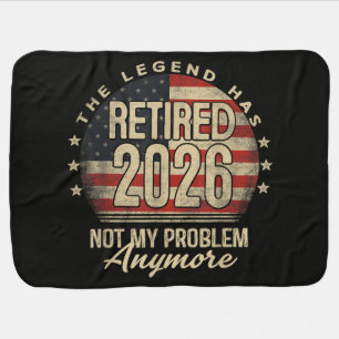 The Legend Has Retired 2026 Funny Baby Blanket