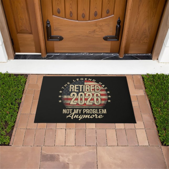 The Legend Has Retired 2026 Funny  Doormat (Outdoor)