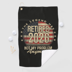 The Legend Has Retired 2026 Funny Golf Towel