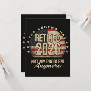 The Legend Has Retired 2026 Funny  Invitation