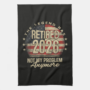 The Legend Has Retired 2026 Funny Kitchen Towel