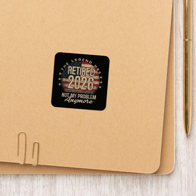 The Legend Has Retired 2026 Funny  Patch (On Folder)