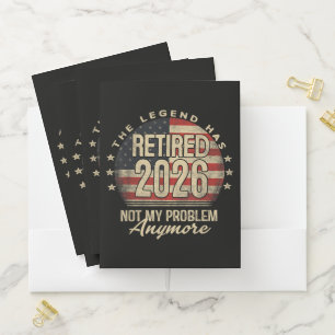 The Legend Has Retired 2026 Funny Pocket Folder