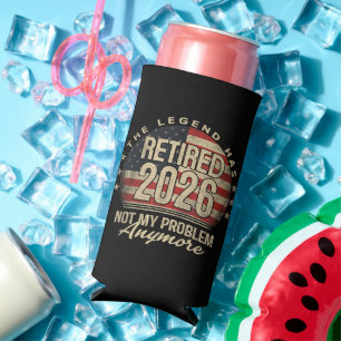 The Legend Has Retired 2026 Funny  Seltzer Can Cooler
