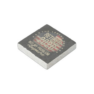 The Legend Has Retired 2026 Funny Stone Magnet
