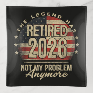 The Legend Has Retired 2026 Funny Trinket Tray