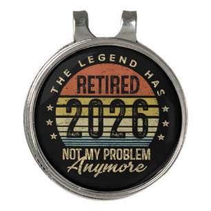 The Legend Has Retired 2026 Retro Sunset Graphic Golf Hat Clip