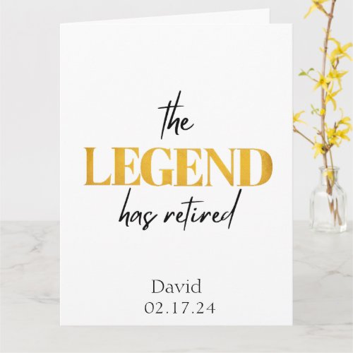 The Legend has Retired, Black and Gold