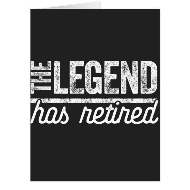 the legend has retired card (Front)