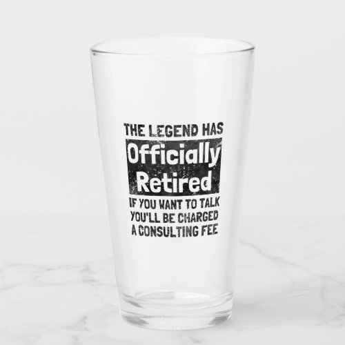 The legend has retired distressed glass