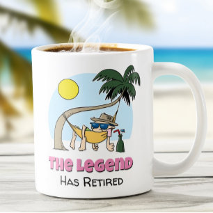 The Legend Has Retired Funny Chill Hammock Cartoon Coffee Mug
