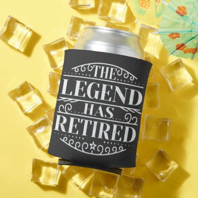 The Legend Has Retired Funny Retirement Dad Gift Can Cooler