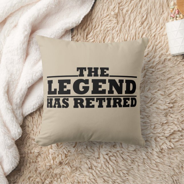 The Legend Has Retired funny retirement Throw Pillow (Blanket)
