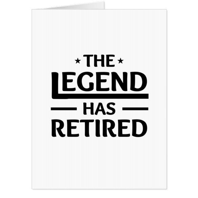 the legend has retired gift for coworker friend card (Front)