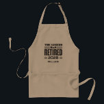 The Legend Has Retired Personalized Retirement Adult Apron<br><div class="desc">This cute parting gift is bound to make someone's day at their retirement party. Add the year of retirement and a name by clicking on  "Personalize" button above. 

Makes a great leaving gift for your best coworker or boss</div>