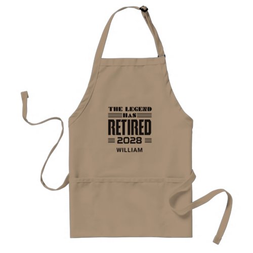 The Legend Has Retired Personalized Retirement Adult Apron