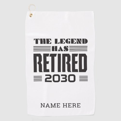 The Legend Has Retired Personalized Retirement Golf Towel