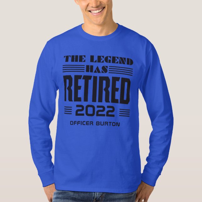 The Legend Has Retired Personalized Retirement T-Shirt (Front)