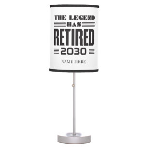 The Legend Has Retired Personalized Retirement Table Lamp